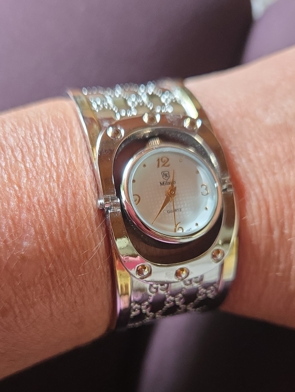 Jk Milano Montre bracelet Manchette argent Et Or